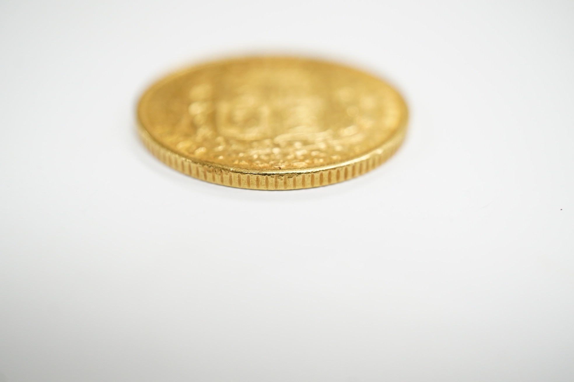 British gold coins, Victoria, gold sovereign 1863, die no. 3, fine